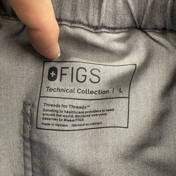Figs Technical Collection Scrub Pants Men Large Gray Polyester Hospital. - Picture 3 of 8